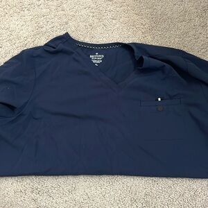 Beyond navy scrub top